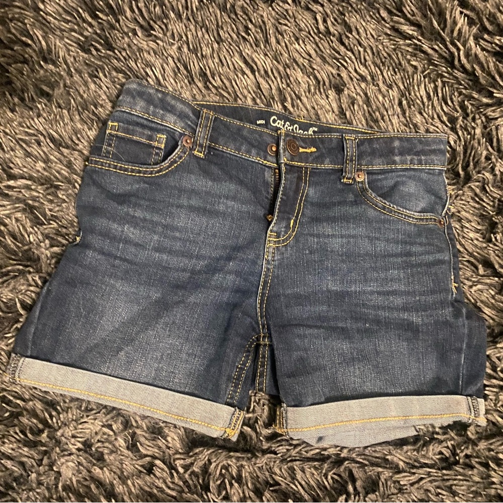 Girls Jean shorts 10/12 cat and jack